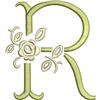 Tuscan Rose Monogram 4 inch R