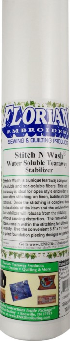 Floriani Stitch N Wash Tearaway Embroidery Stabilizer / 20 in x 10 yds