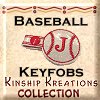 Baseball Monogrammed Keyfobs