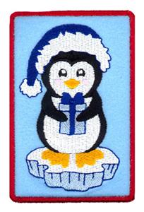 Penguin With Present Gift Card Holder