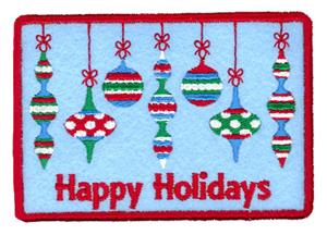 Happy Holiday Ornaments Gift Card Holder