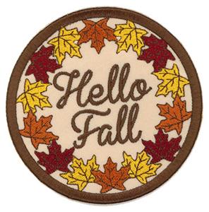 Hello Fall Coaster Embroidery Design by Starbird Inc.