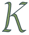 Chainstitch 2 Letter K, Smaller