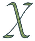 Chainstitch 2 Letter X, Smaller