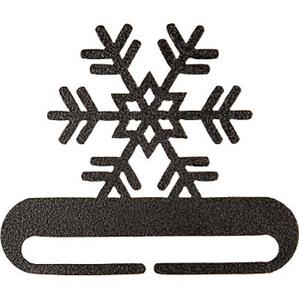 Fabric Holder - Snowflake Split Bottom Charcoal, 6"