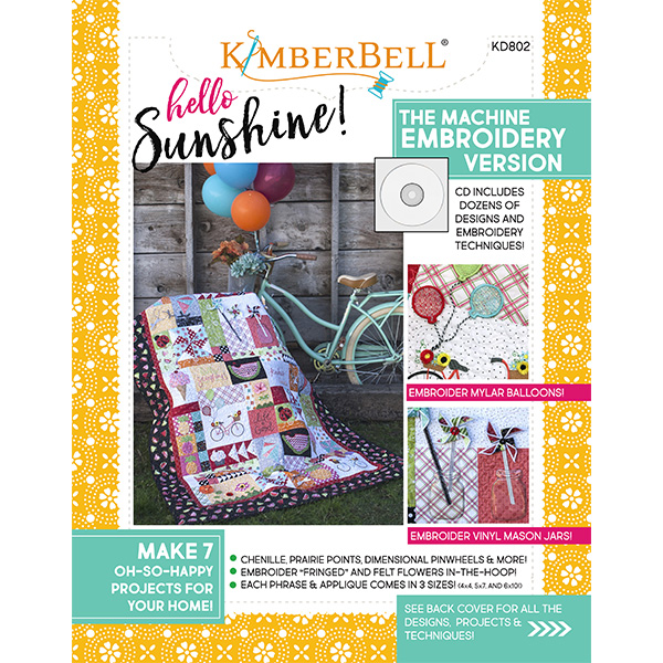 Kimberbell Hello Sunshine! CD & Book, Machine Embroidery Version