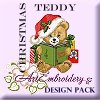 Christmas Teddy with Caroling Book