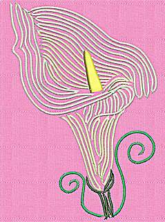 Calla Lily Flower Embroidery Design