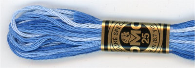DMC 6 Strand Cotton Embroidery Floss / Cornflower Blue Variegated