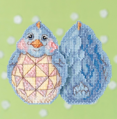 Easter Chick Cross Stitch Kits, by Jim Shore / Blue