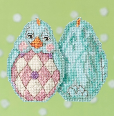Easter Chick Cross Stitch Kits, by Jim Shore / Aqua