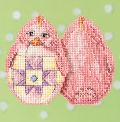 Easter Chick Cross Stitch Kits, by Jim Shore / Pink