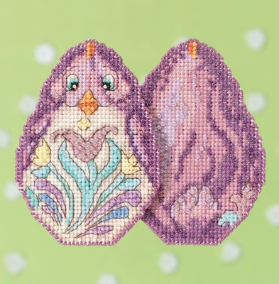 Easter Chick Cross Stitch Kits, by Jim Shore / Purple