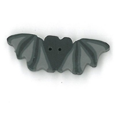 Small Black Bat Button