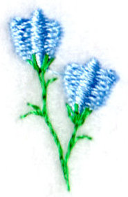 Floral Element 5-Two Tiny Blue Flowers