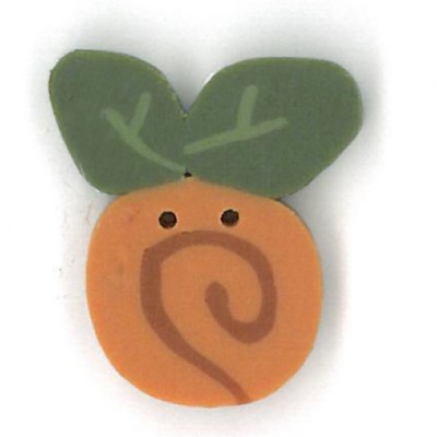 Small Pumpkin Swirly Bud Button