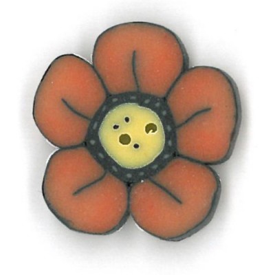 Small Orange Wildflower Button