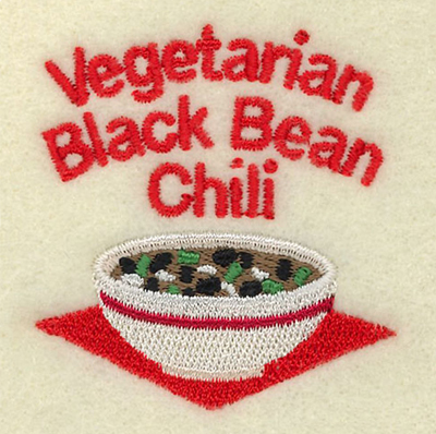 Vegetarian Black Bean Chili Label