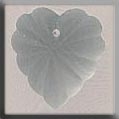 Mill Hill Glass Treasures / Frosted Starburst Heart Matte Crystal 12070