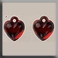 Mill Hill Glass Treasures / Very Sm Domed Heart Bright Reds 12077