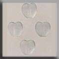 Mill Hill Glass Treasures / Small Channeled Heart Matte Crystals 12081