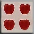 Mill Hill Glass Treasures / Small Channeled Heart Matte Rubys 12082
