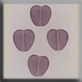 Mill Hill Glass Treasures / Small Channeled Heart Matte Amethysts 12085