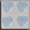 Mill Hill Glass Treasures / Medium Channeled Heart Matte Sapphires 12089