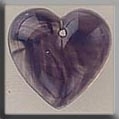 Mill Hill Glass Treasures / Medium Quartz Heart Purple 12099