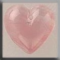 Mill Hill Glass Treasures / Medium Quartz Heart Pink 12100