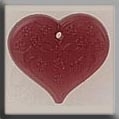 Mill Hill Glass Treasures / Medium Floral Embossed Heart Rose 12114