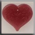 Mill Hill Glass Treasures / Large Floral Embossed Heart Rose 12115