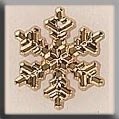 Mill Hill Glass Treasures / Medium Snowflake Gold 12038