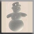 Mill Hill Glass Treasures / Frosted Snowman Matte Crystal (foiled) 12060