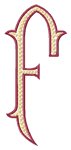Baroque 3 XL Letter F, Middle