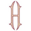 Baroque 3 XL Letter H, Middle