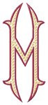 Baroque 3 XL Letter M, Middle