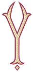 Baroque 3 XL Letter Y, Middle