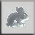 Mill Hill Glass Treasures / Sitting Bunny Matte Crystal 12135