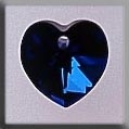 Mill Hill Crystal Treasures / 13041 Small Heart Bermuda Blue