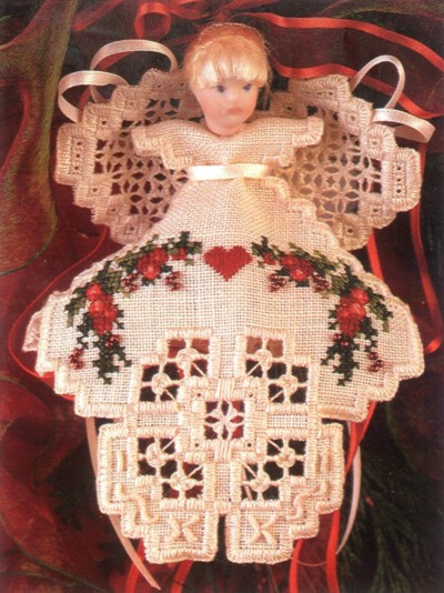 Christmas Angel Hardanger Patterns / 2001 Card