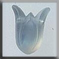 Mill Hill Glass Treasures / Large Tulip Matte Opal 12023