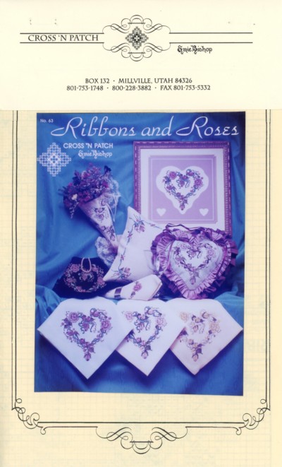 Ribbons & Roses Counted Cross Stitch / Foldout Chart