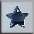 Mill Hill Glass Treasures / Small Flat Star Red Bright 12172
