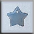 Mill Hill Glass Treasures / Small Flat Star Opal White 12174
