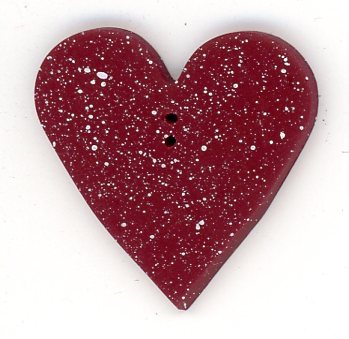 XX-Large Speckled Bordeaux Button Heart