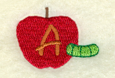 Apple Worm Letter A