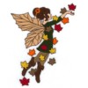 Autumn Fairy with Falling Leaves