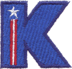 Stars & Stripes Letter K