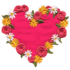 Heart of Flowers, appliqué